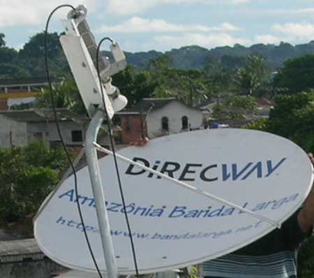 O ABL antena de Satélite Parabólica usada por nosso Hughes sistema de DirecWay.